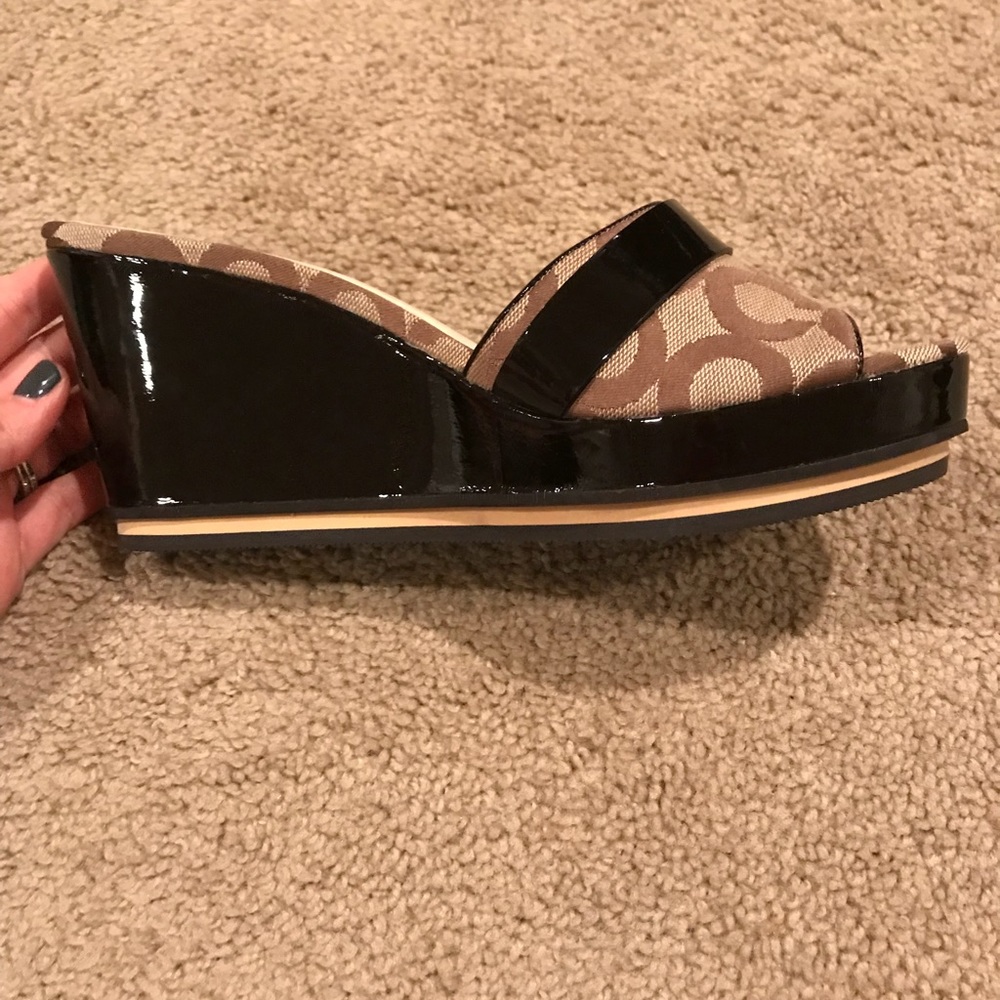 Coach platform shoes size 8.5
